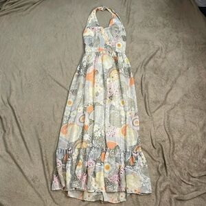Light cotton empire waist halter dress